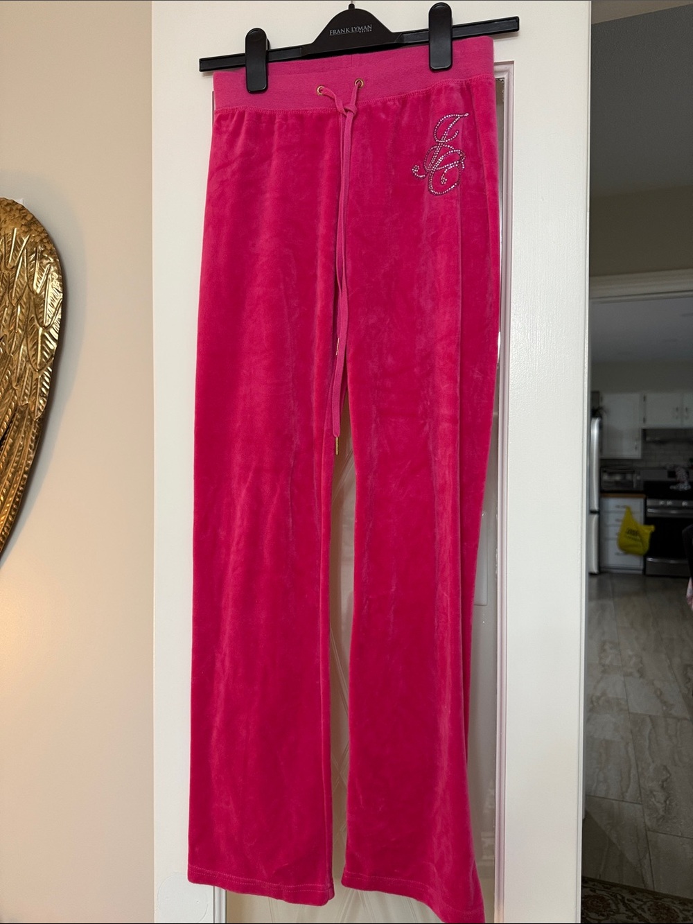 Vintage Juicy Couture Bright Pink Velour Zip Hoodie Track Suit - Picture 6 of 6